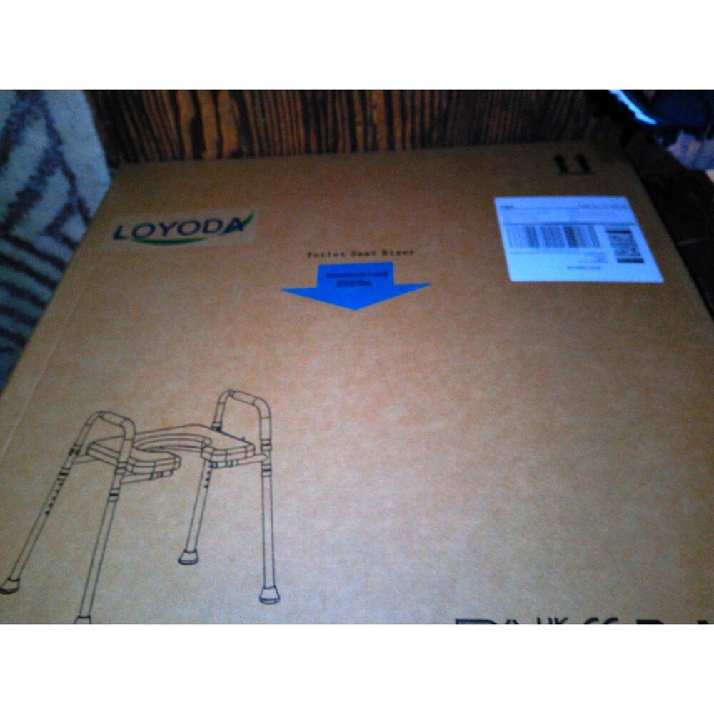 Padded Bathroom Toilet Seat Riser with Handles & Flip-Up Seat 350 lbs Capacity